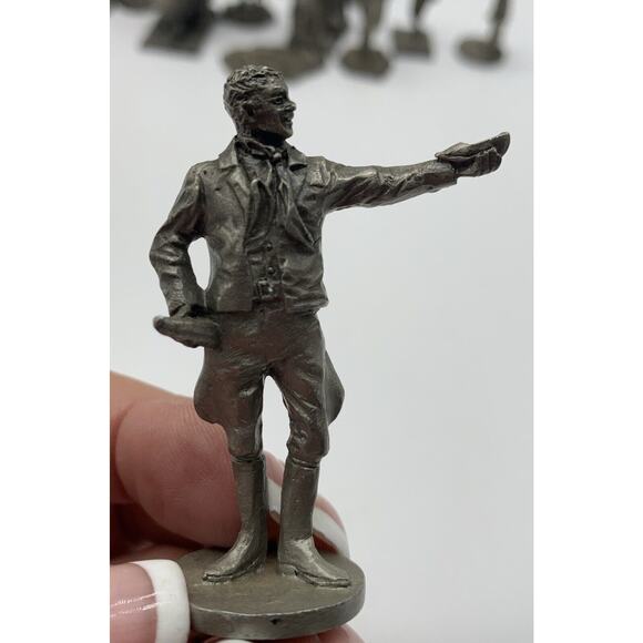 Vtg 1978-1980 Saturday Evening Post Pewter 23 Pc. Parade of American People - Picture 14 of 16